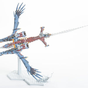 Wide-angle shot showing the full 50.9cm length and intricate engine trail of the AAA Wunder model.