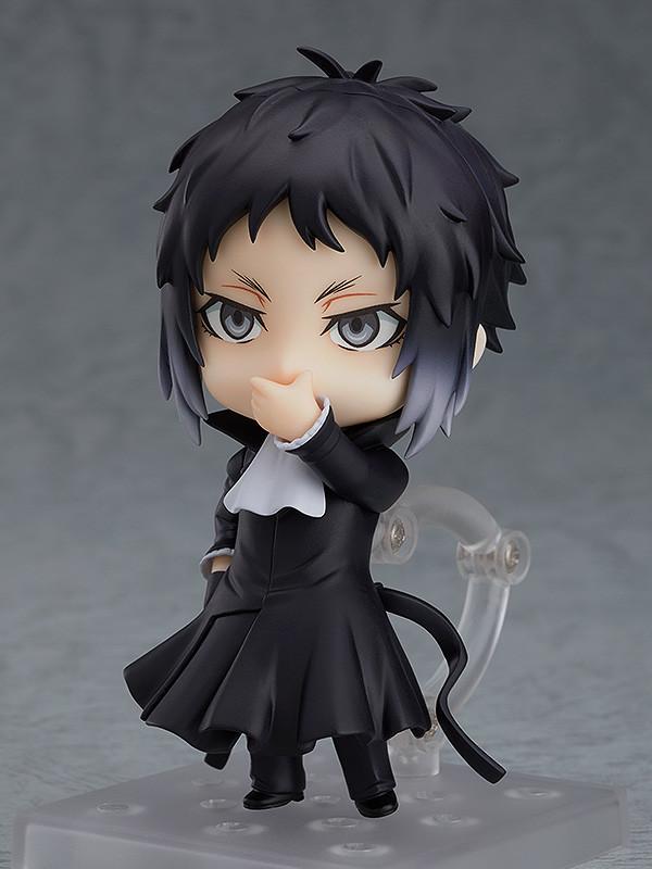 Ryunosuke Akutagawa Nendoroid recreating his iconic hand-to-mouth pose with a serious expression.