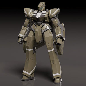 Straight frontal studio shot of the assembled 150mm KG-7 Areion Kataphrakt model.
