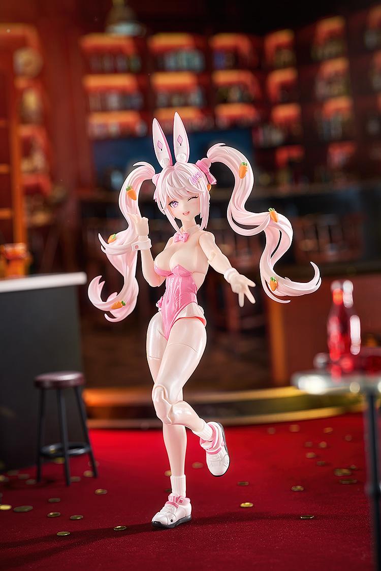Alice action figure from Goddess of Victory: NIKKE in a playful winking pose with one leg lifted.