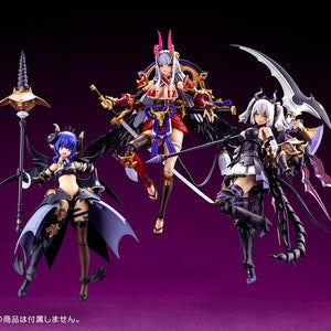 Group photo featuring Arcanadea Ornela displayed alongside other Kotobukiya Arcanadea series model kits