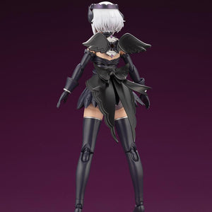 Rear view of Lumitea ReACT-A in Normal Mode displaying small black back wings, ribbon details, and short white hair.