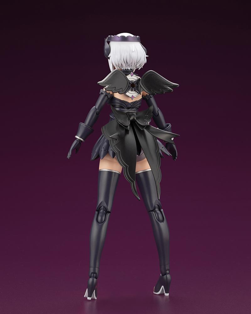 Rear view of Lumitea ReACT-A in Normal Mode displaying small black back wings, ribbon details, and short white hair.