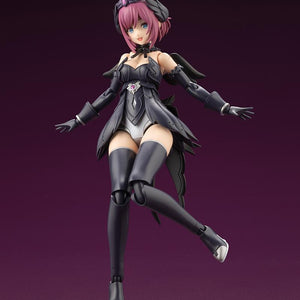 Dynamic floating pose of Lumitea ReACT-A featuring magenta hair parts and open welcoming hands.