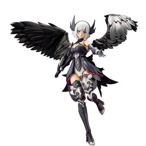 Lumitea ReACT-A in Wilize Mode with large black wings outstretched, isolated against a plain white background.
