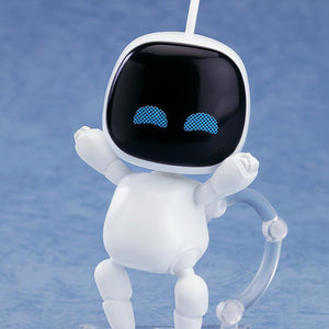 Astro Bot Nendoroid Surprise Normal Bot Hooray version figure with its arms raised high in a celebratory, joyful pose.