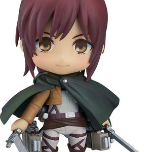 Attack on Titan Annie Leonhart Nendoroid figure showing alternate blushing ecstatic faceplate.