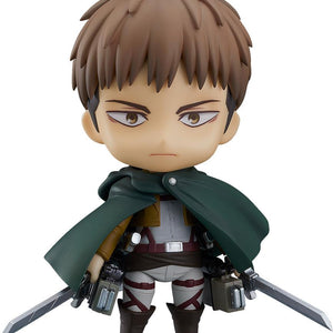 Attack on Titan Reiner Braun Nendoroid figure with hands on head in distressed pose.