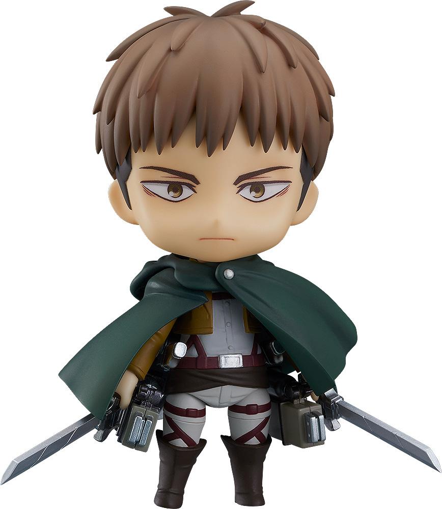 Attack on Titan Reiner Braun Nendoroid figure with hands on head in distressed pose.