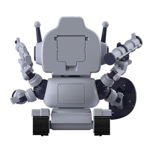 Close-up of the Avant-Garde-kun model kit highlighting the "71" decal and intricate mechanical sculpting.