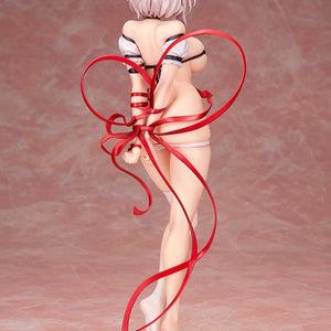 Rear view of the Sirius 1/6 scale statue showing the intricate knotting of the red ribbon and short white hair.