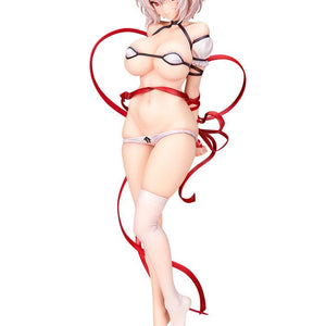 Full front view of the Alter Sirius 1/6 scale figure in Pose A, featuring a white bikini and red ribbon on a white background.
