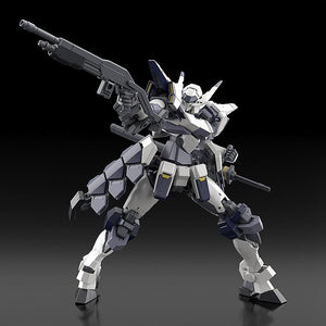 Azure Raven model kit in a dynamic firing pose with the Boxer II 76mm Shot Cannon.