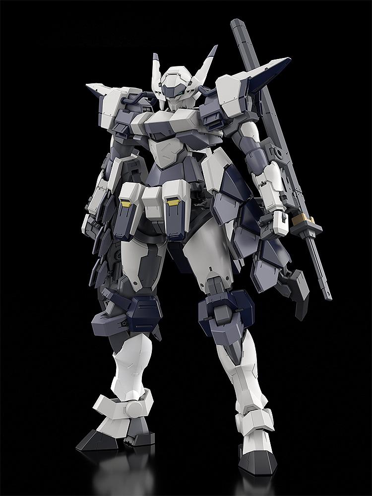 Kadokawa plastic model series Azure Raven standing in a neutral pose against a dark background.