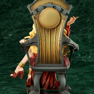 Rear view of the Balalaika figure's throne, highlighting the intricate gold sunburst and star patterns.