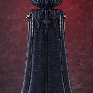 Rear studio view of the Berserk Void figure detailing the bat-wing style collar structure and ribbed black cape.