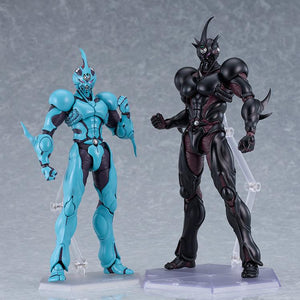 Side-by-side comparison shot of figma Guyver I Ultimate Edition and figma Guyver III Ultimate Edition action figures.
