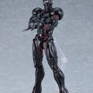 figma Guyver III Ultimate Edition figure in arms crossed pose with High Frequency Wave-Vibration Swords equipped.