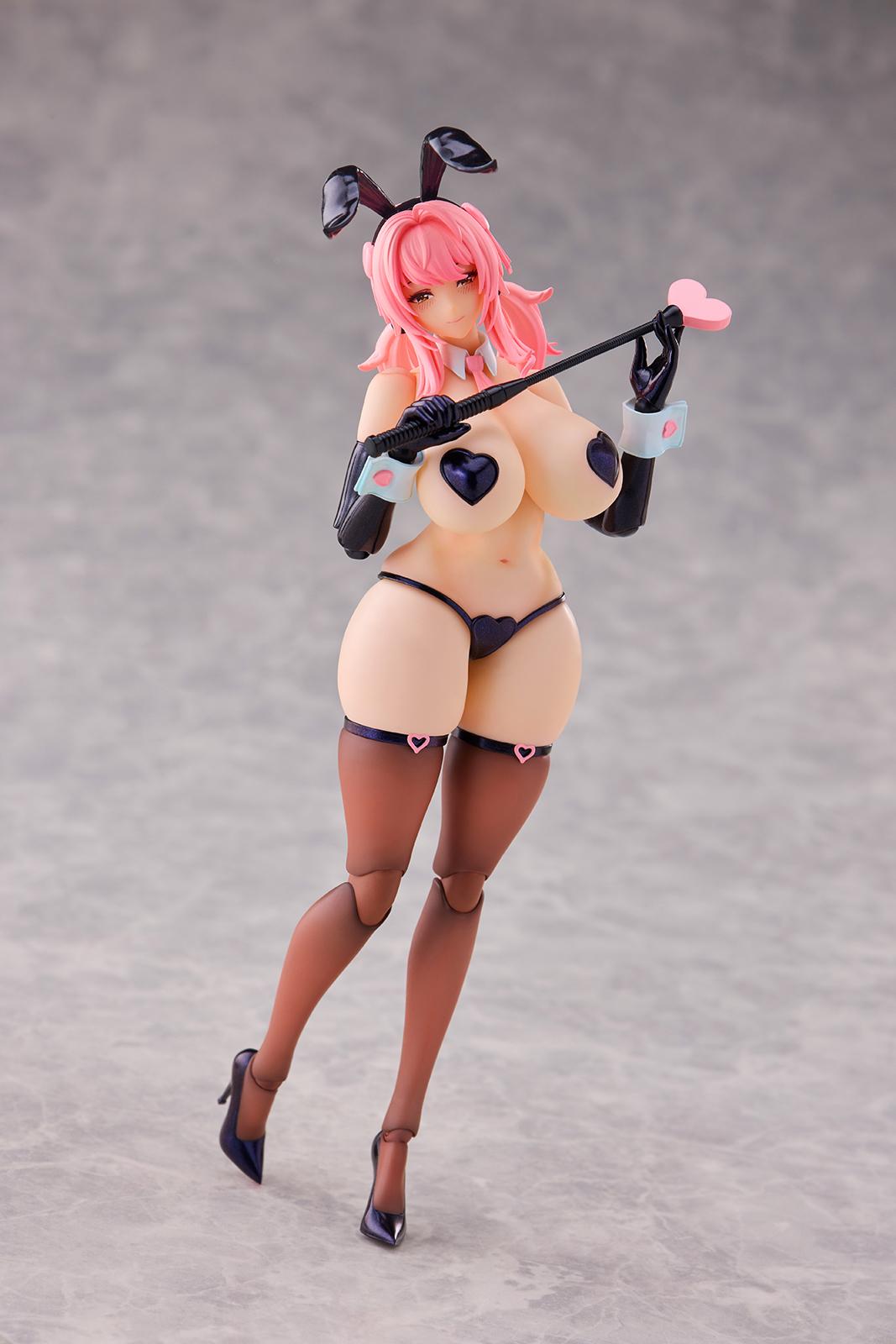 BISHOUCRAFT 1/12 scale Reverse Bunny Nicole action figure standing in a classic pose holding her heart whip accessory.