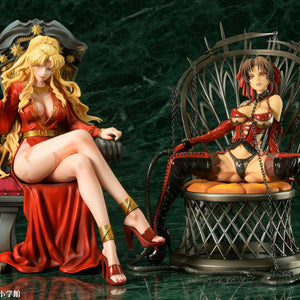 Combined display of the Balalaika Crimson Empress figure alongside the Revy Scarlet Queen figure.