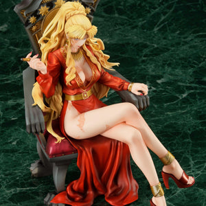 High-angle perspective of the Balalaika Crimson Empress figure showing the throne detail and leg pose.