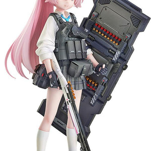 1/7 scale figure of Hoshino from Blue Archive in her battle outfit holding an Abydos shotgun and Iron Horus shield.