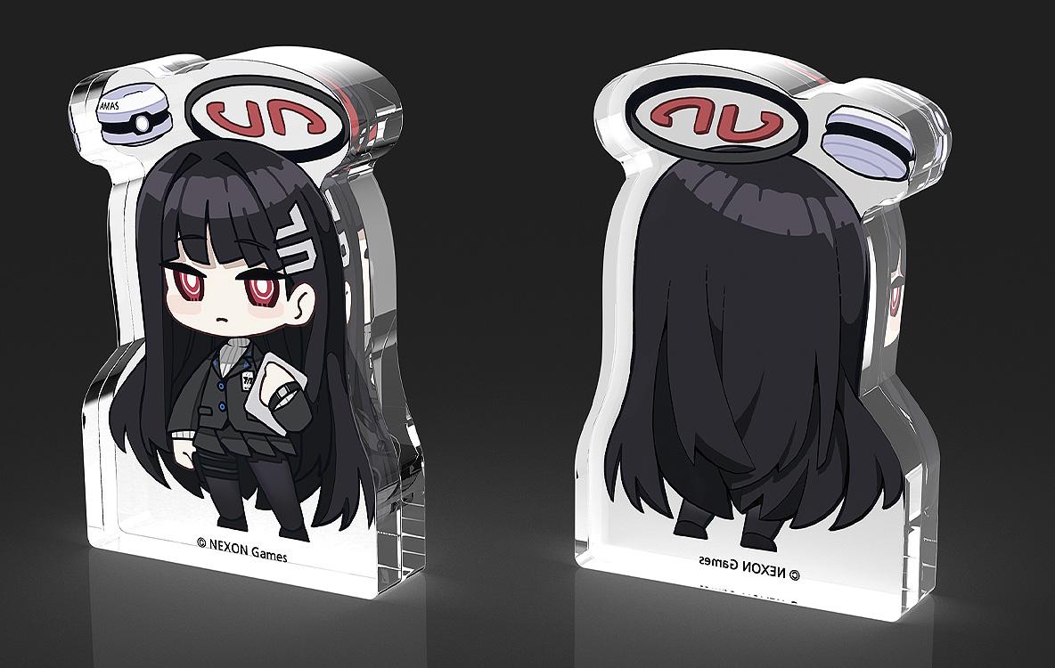 Front and back view of the Rio acrylic stand accessory included with the Avant-Garde-kun model kit.