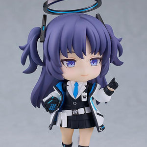 Yuuka Hayase Nendoroid gesturing with one hand while holding her calculator, capturing her role as student council treasurer.