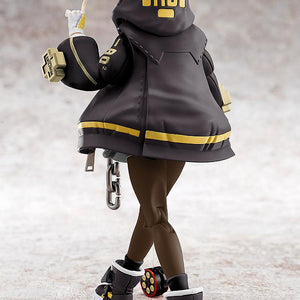Rear view of the Bridget Black Color Ver. model kit detailing the large 'BRO' text on the back of the black hoodie.