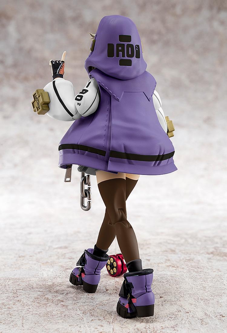 Rear view of the Bridget Purple Color Ver. model kit detailing the large 'BRO' text on the back of the purple hoodie.