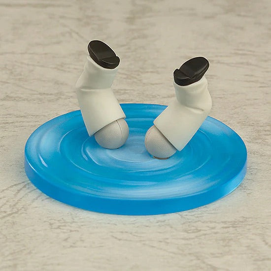 Special accessory parts to display the Nendoroid Dazai figure "drowning," showing his legs disappearing into a blue water effect base.