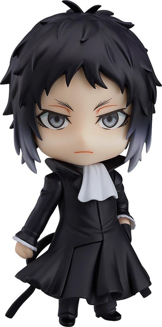 Nendoroid Ryunosuke Akutagawa figure from Bungo Stray Dogs featuring his signature black coat and cravat.