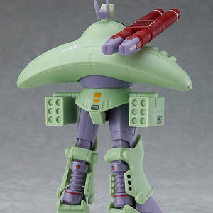 Rear view of the alternative clean assembly variant of the 1/72 scale Cabarov AG9 Nicholaiev mecha, focusing on clean panel lines and factory markings.