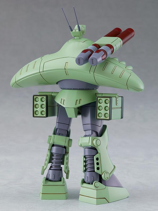 Full rear view of the Max Factory Cabarov AG9 Nicholaiev model kit, detailing the mechanical leg springs, articulation joints, and rear weapon mounting systems.