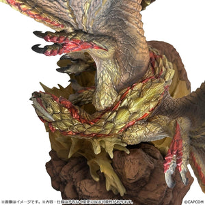 Top-down close-up detailing the intricate metallic golden scale texture on the Seregios figure's body and tail.