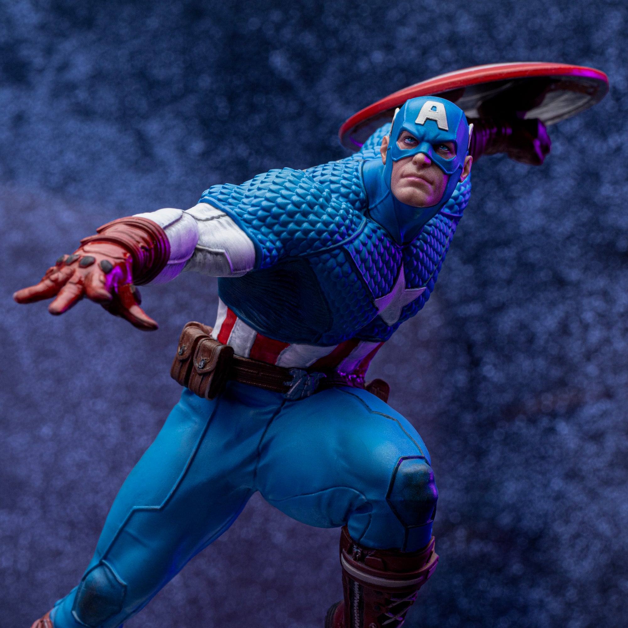 Captain America Infinity Gauntlet Statue Head Sculpt Close Up