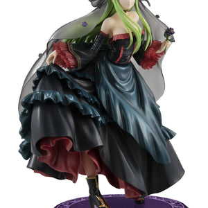 The C.C. figure from the Precious G.E.M. set standing on her individual purple circular display base.
