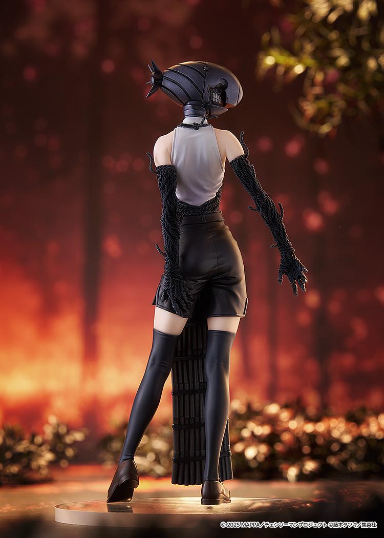 Back side of the POP UP PARADE Bomb figure, highlighting the sleek dark sculpt and the aerodynamic shape of the bomb head.