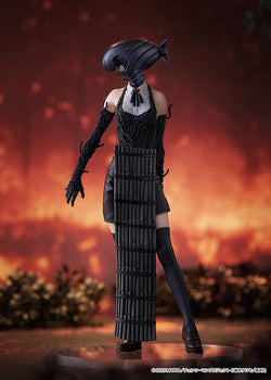 Full front view of the Bomb Devil figure, showcasing the explosive head design and the grenades wrapped around her torso.