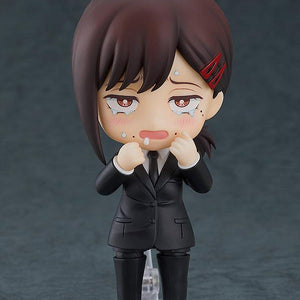 Nendoroid Kobeni figure with the sobbing face plate, with her hands coming up to her face.