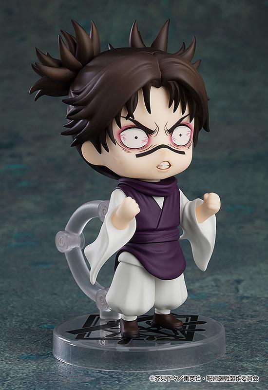 Close-up view of the Choso Nendoroid showcasing the intense, wide-eyed older brother expression plate with gritted teeth and bloodshot eyes.