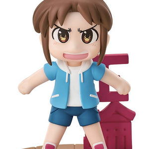 CITY THE ANIMATION Mini Memory Midori Nagumo chibi figure standing in a confident pose with a large pink 3D kanji accessory against a white background.