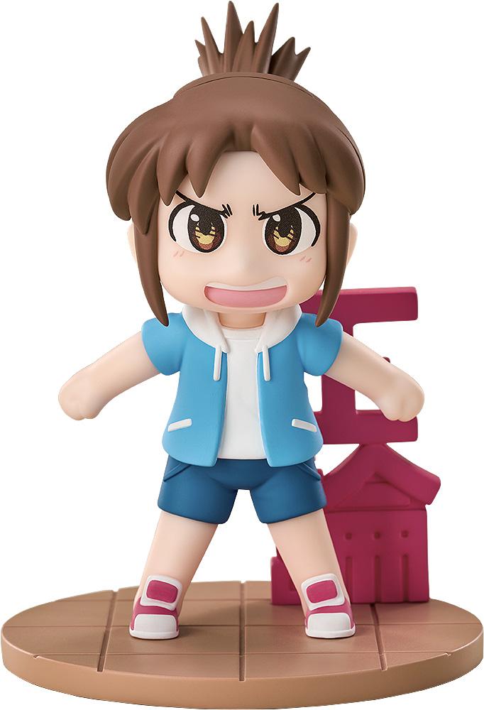 CITY THE ANIMATION Mini Memory Midori Nagumo chibi figure standing in a confident pose with a large pink 3D kanji accessory against a white background.