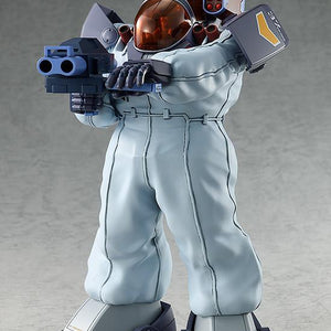 Assembled Soltic HT128 Big Foot Combat Armor from Fang of the Sun Dougram in a standing pose with the linear gun weapon.