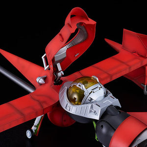 High-angle shot of the landed Swordfish II model kit demonstrating open canopy and engine panel articulation mechanisms.