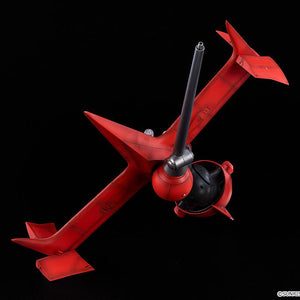 Banked overhead flight pose of the Swordfish II 1/48 scale model kit showcasing the wing shape and plasma cannon mount.