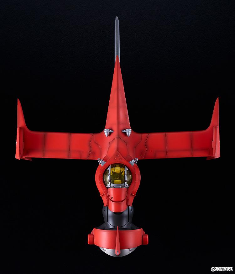 Straight top-down view of the 1/48 scale Swordfish II spacecraft model kit displaying symmetrical wingspan and cockpit placement.