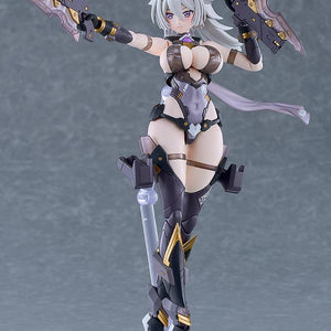 Black Honey model kit posing in a wide stance wielding dual handguns with transparent blade attachments