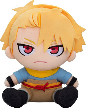Front view of the Daemons of the Shadow Realm Yuru plushie on an isolated white background showing blonde hair and red eyes.