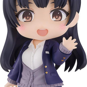 Front view of the Anna Yamada Nendoroid figure from The Dangers in My Heart, featuring her standard smiling face and school uniform.